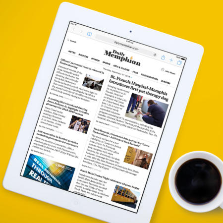 Daily Memphian on an ipad