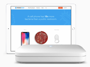 PhoneSoap with PhoneSoap.com homepage.