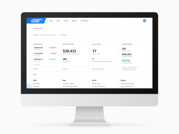 TMS dashboard interface.